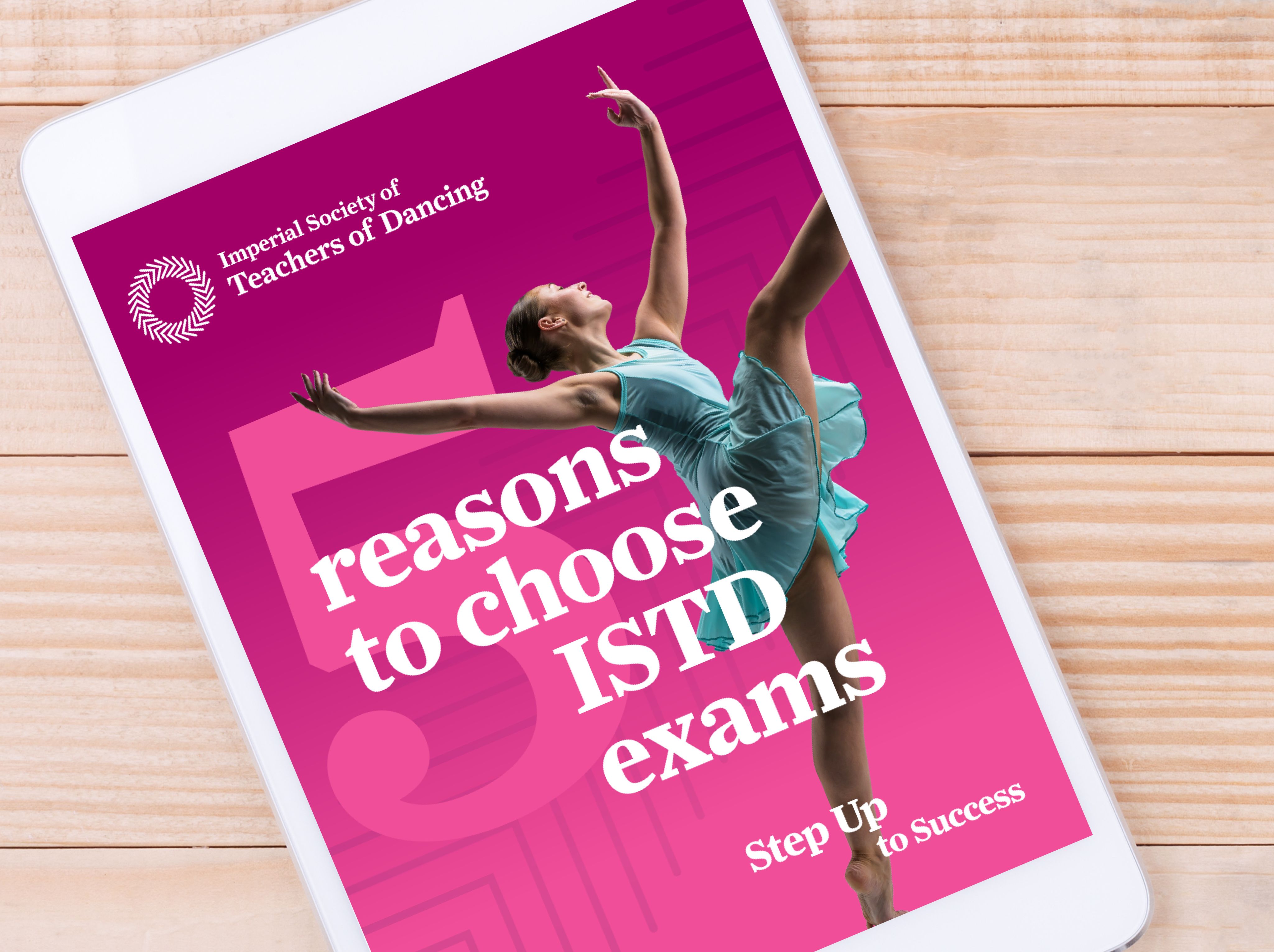 iPad showing Step Up to Success asset