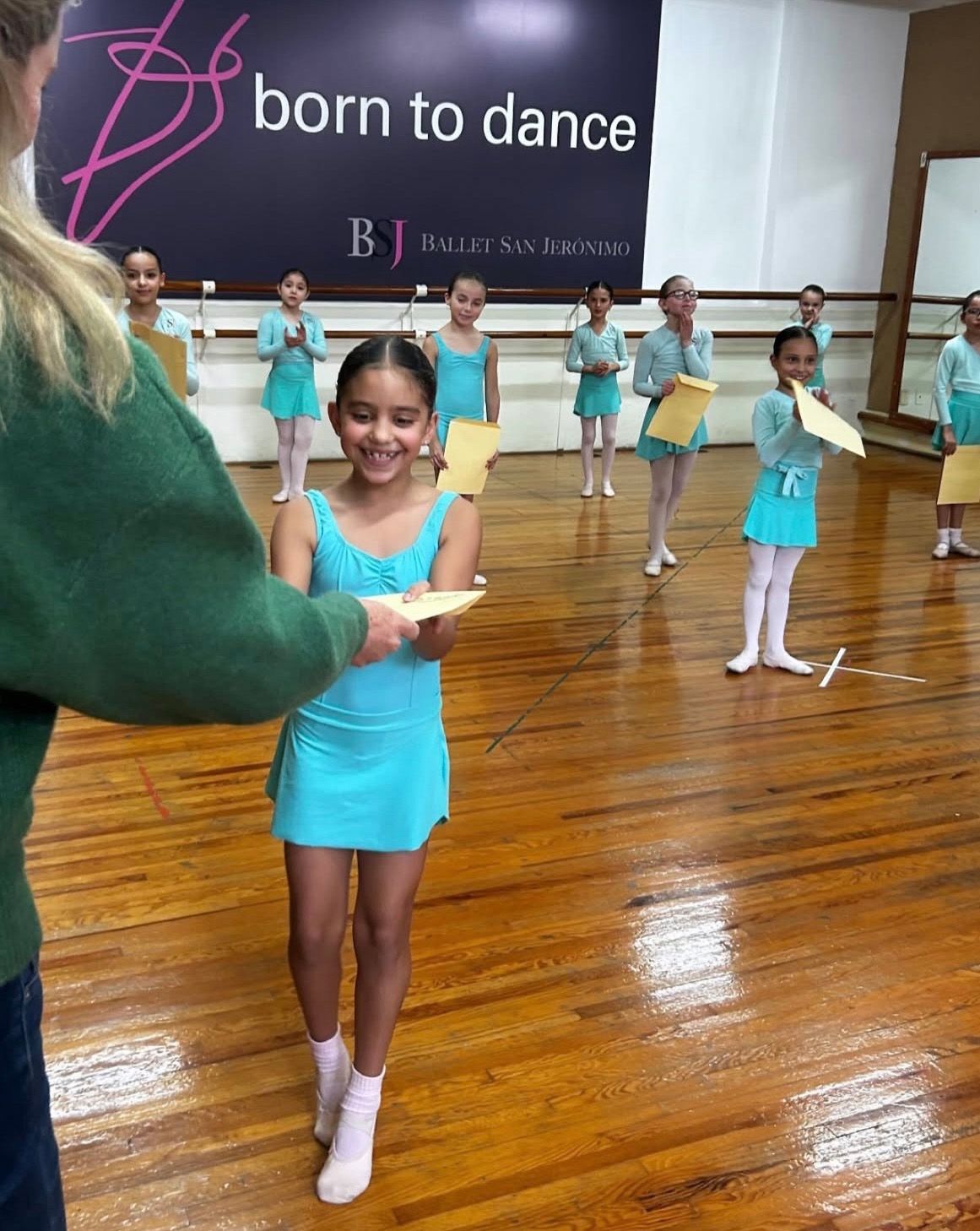 ISTD students receiving their certificates at Ballet San Jeronimo in Mexico